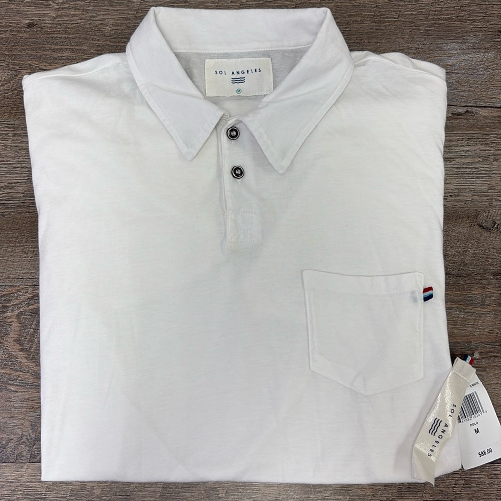 NEW Sol Angeles Men’s Short Sleeve Polo Shirt Size Medium